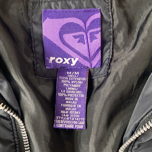 Black Roxy Jacket Medium - Picture 2 of 3